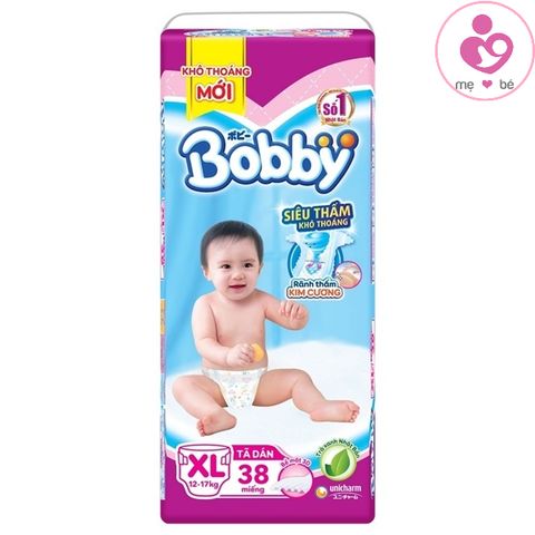 Tã dán Bobby siêu thấm size XL cho bé 12-17 kg
