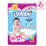 Tã dán Bobby siêu thấm size XXL cho bé >16 kg
