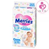 Tã dán Merries size L 54 miếng cho bé từ 9 đến 14 kg