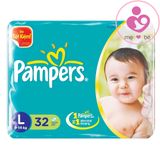 Tã dán Pampers size L cho bé từ 9-14kg
