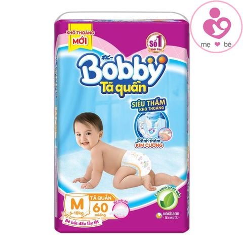 Tã quần Bobby siêu thấm size M cho bé 6-10 kg