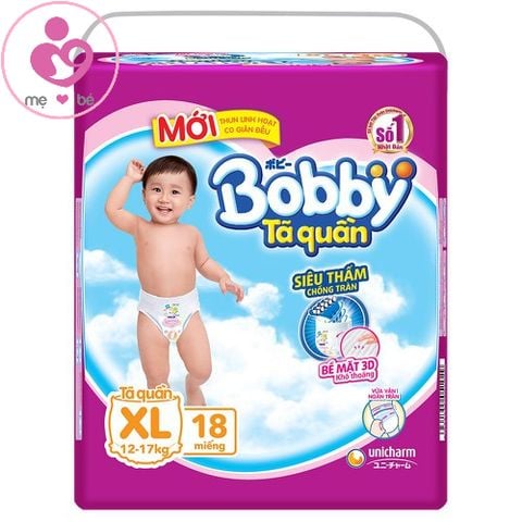 Tã quần Bobby siêu thấm size XL cho bé 12-17 kg