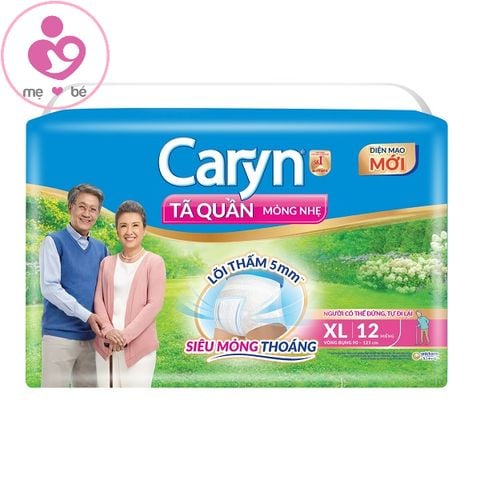Tã quần mỏng nhẹ Caryn cho người già, phụ nữ sau sinh size XL 12 chiếc