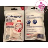 Tăm chỉ nha khoa Prokudent zahnseide-sticks của Đức gói 40 chiếc