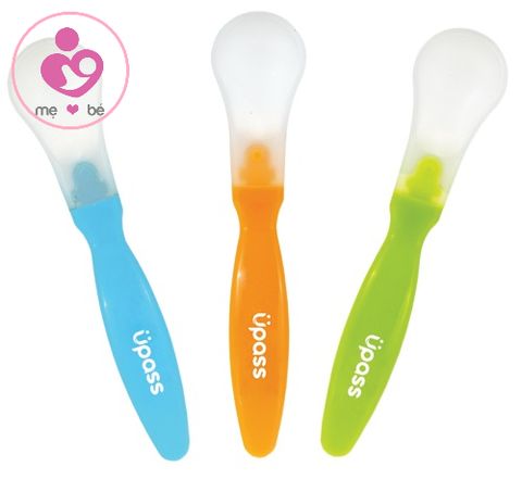 Bộ 2 thìa ăn dặm siêu mềm Upass TPR Đài Loan UP3017