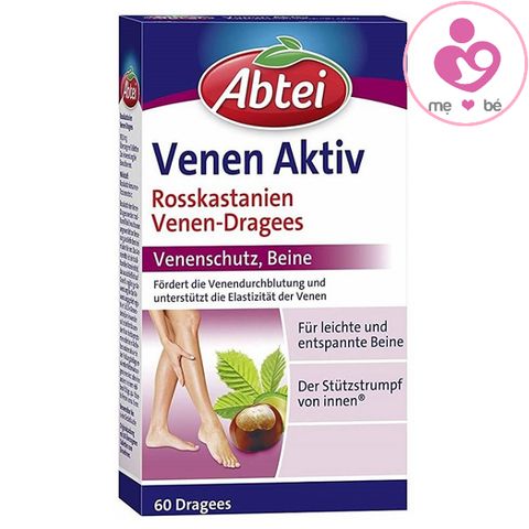 Abtei Venen Aktiv của Đức hỗ trợ điều trị viêm và suy giãn tĩnh mạch hộp 60 viên