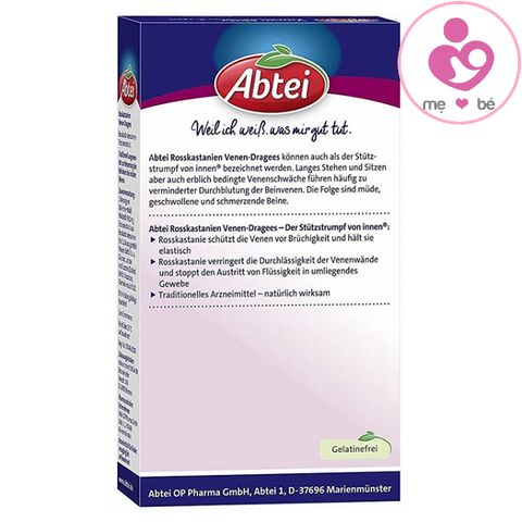 Abtei Venen Aktiv của Đức hỗ trợ điều trị viêm và suy giãn tĩnh mạch hộp 60 viên