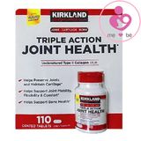 Viên xương khớp Kirkland Triple Action Joint Health của Mỹ hỗ trợ sụn, khớp, xương tối ưu hộp 110 viên