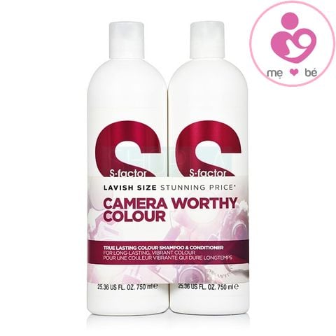Cặp dầu gội xả S-Factor Tigi Camera Worthy Colour của Mỹ chai 750ml