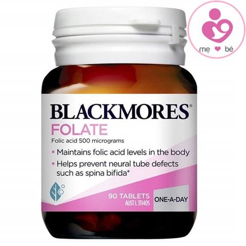 Viên Axit Folic cho bà bầu Blackmores Folate của Úc lọ 90 viên