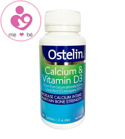 Viên canxi bầu Ostelin Canxi & Vitamin D3 của Úc