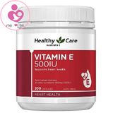 Viên uống bổ sung Vitamin E 500IU Healthy Care của Úc lọ 200 viên