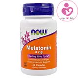 Viên hỗ trợ ngủ ngon Melatonin 3mg của Mỹ hộp 60 viên
