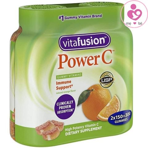 Combo 2 lọ kẹo dẻo bổ sung vitamin C Vitafusion Power C của Mỹ 150 viên/lọ