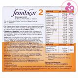 Vitamin bầu Femibion 2 bổ sung vitamin và khoáng chất