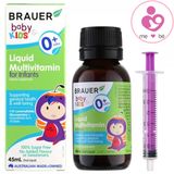 Vitamin tổng hợp Brauer Baby & Kids 0+ của Úc cho bé 0-12 tháng lọ 45ml