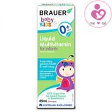 Vitamin tổng hợp Brauer Baby & Kids 0+ của Úc cho bé 0-12 tháng lọ 45ml