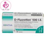 Vitamin D-Fluoretten 500 I.E của Đức hộp 90 viên