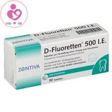 Vitamin D-Fluoretten 500 I.E của Đức hộp 90 viên