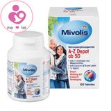 Vitamin tổng hợp Mivolis A-Z Depot ab 50 của Đức cho người trên 50 tuổi hộp 100 viên