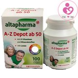 Vitamin tổng hợp Altapharma A-Z Depot ab 50 của Đức cho người trên 50 tuổi hộp 100 viên