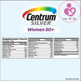 Vitamin tổng hợp Centrum Silver Women 50+ của Mỹ hộp 275 viên