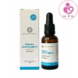 Vitamins D3 & K2 (MK-7) Nutrivitality của Anh tăng chiều cao cho bé lọ 30ml