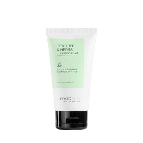 Sữa rửa mặt tạo bọt Tràm trà & Thảo mộc FOODMATE Tea Tree & Herbs Cleansing Foam 120ml