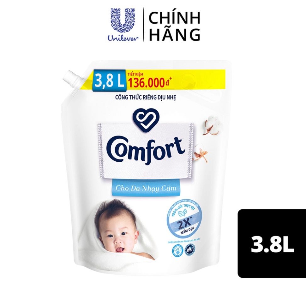  COMFORT CHO DA NHẠY CẢM 3.8L X 4 TÚI 