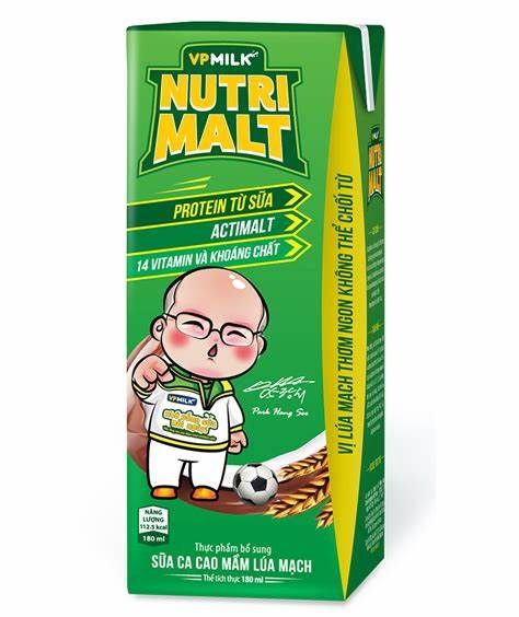  SỮA CA CAO MẦM LÚA MẠCH - VPMILK NUTRIMALT 180ML 