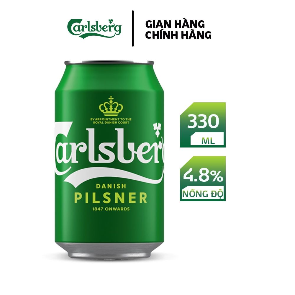  THÙNG BIA CARLSBERG PILSNER LON 24 X 330ML 