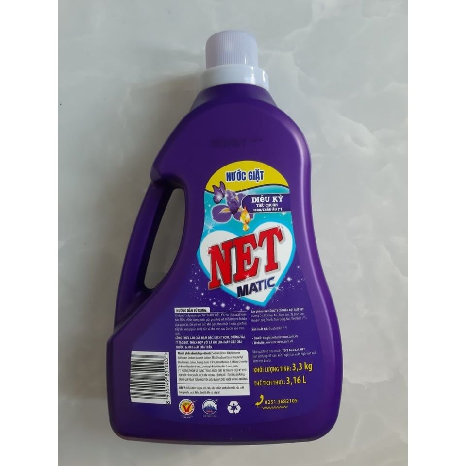  NƯỚC GIẶT NET MATIC DIỆU KỲ CỬA TRƯỚC & CỬA TRÊN 3,3 KG 