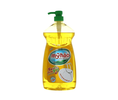  NƯỚC RỬA CHÉN MỸ HẢO 5X - HƯƠNG CHANH 1.5KG VÒI X 10 BÌNH 