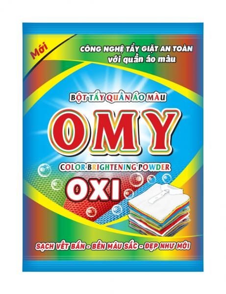  TẨY QUẦN ÁO MÀU OMY 30G*10 DÂY/TH*10 GÓI/DÂY 