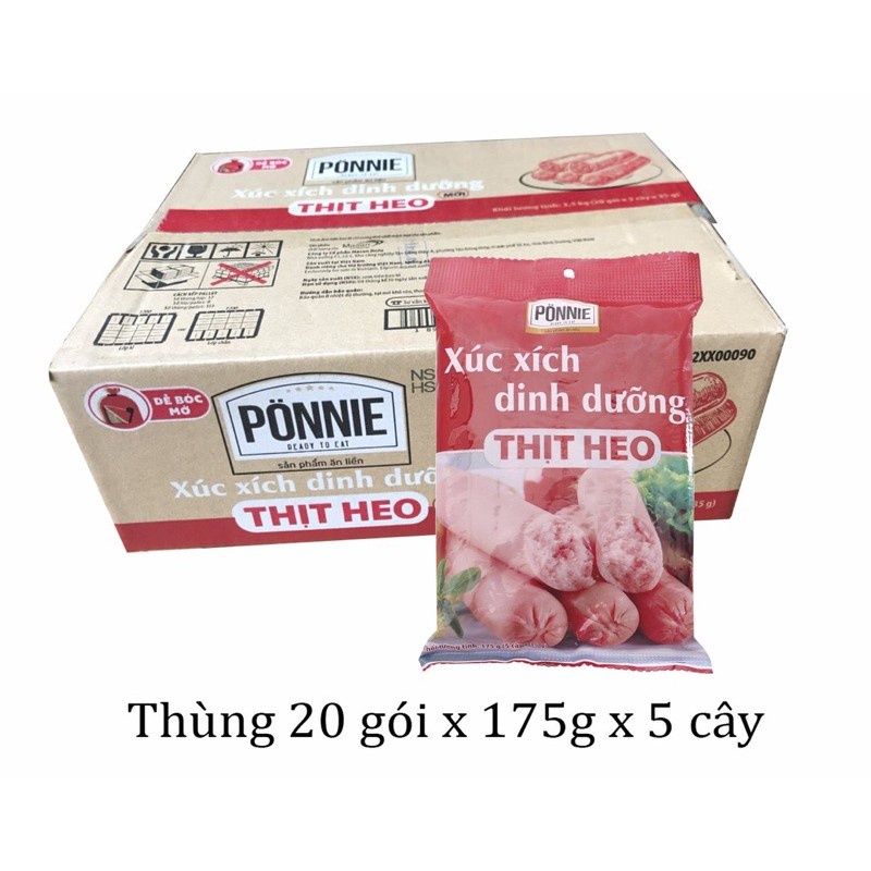  XÚC XÍCH TIỆT TRÙNG PONNIE VỊ HEO 20 GÓI X 35GR 