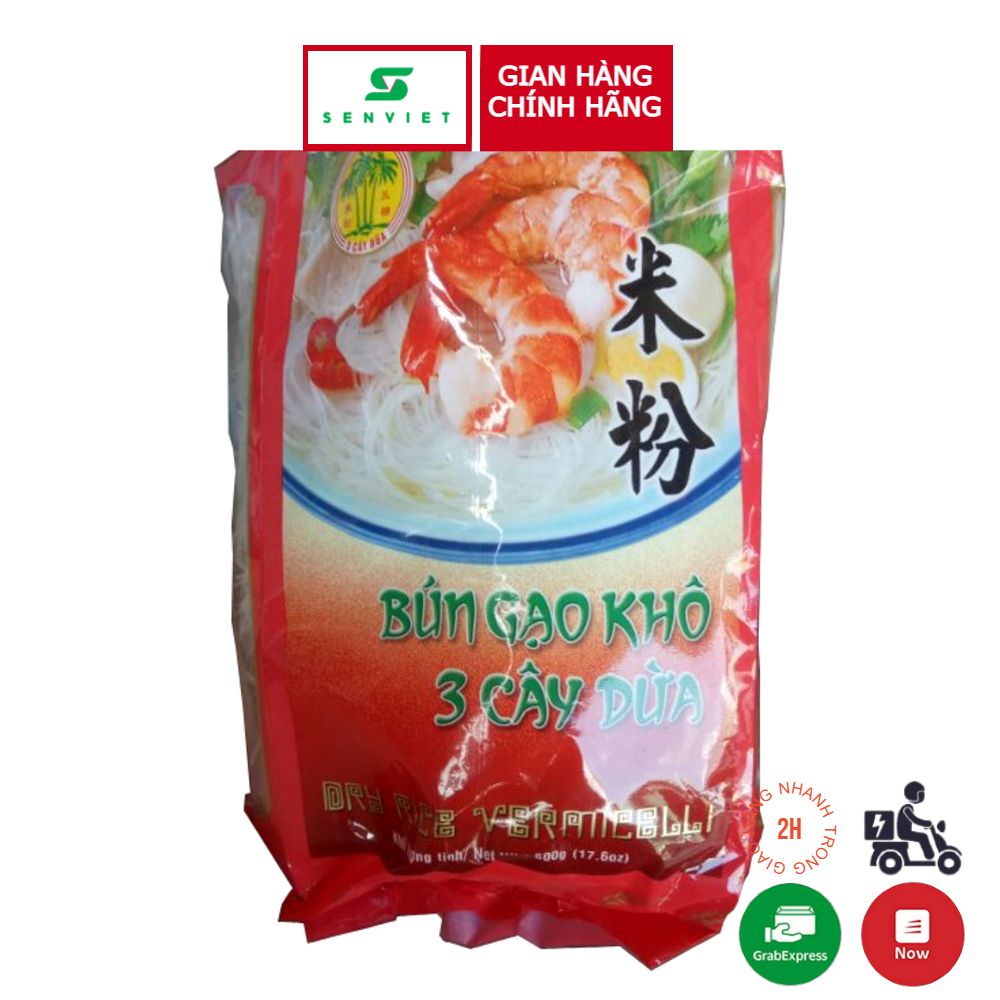  BÚN GẠO BA CÂY DỪA 500GR X 10 GÓI 