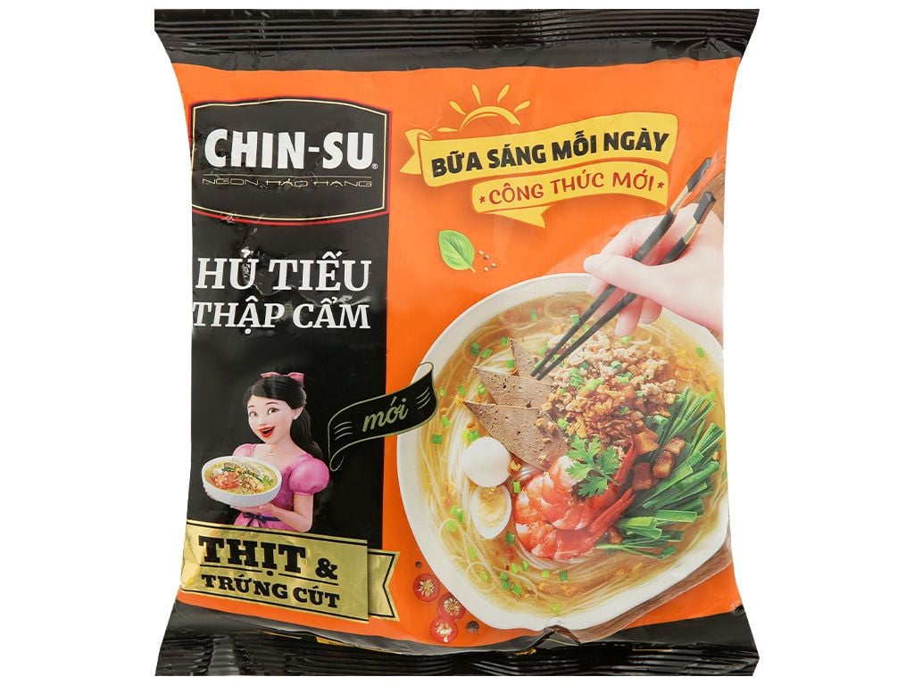  HỦ TIẾU CHINSU THẬP CẨM (CÓ THỊT) 15 GÓI X 145GR 