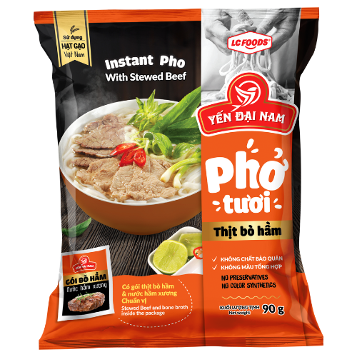  PHỞ TƯƠI BÒ HẦM THÙNG (8 LỐC X 5 GÓI ) 