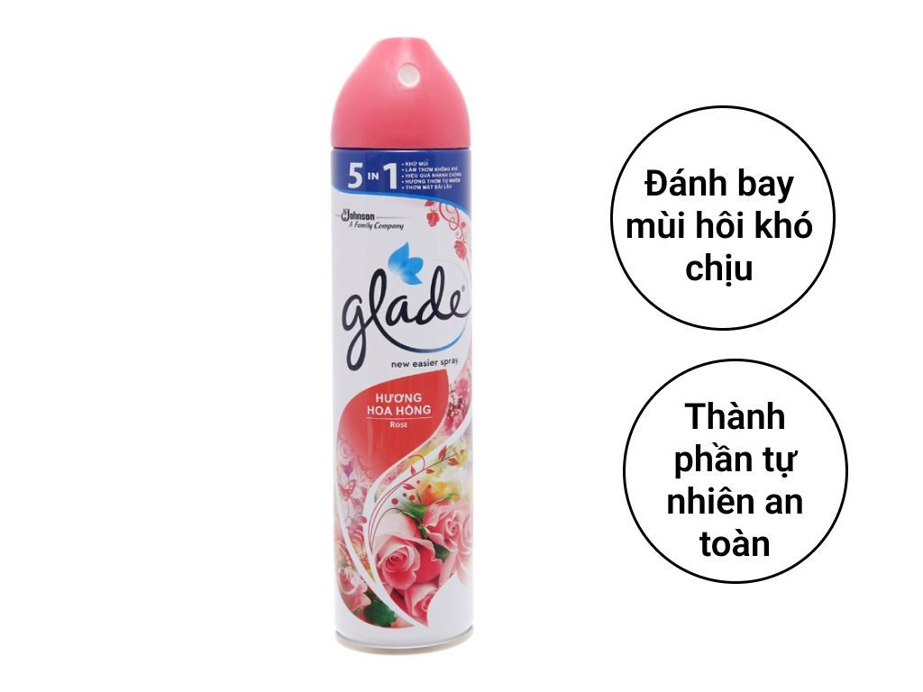  GLADE - XỊT PHÒNG HƯƠNG HOA HỒNG 280ML 