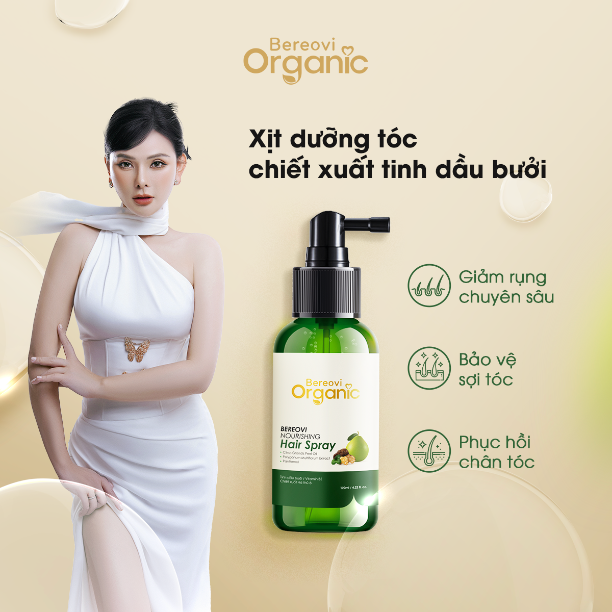  Bereovi - Xịt dưỡng kích thích mọc tóc 