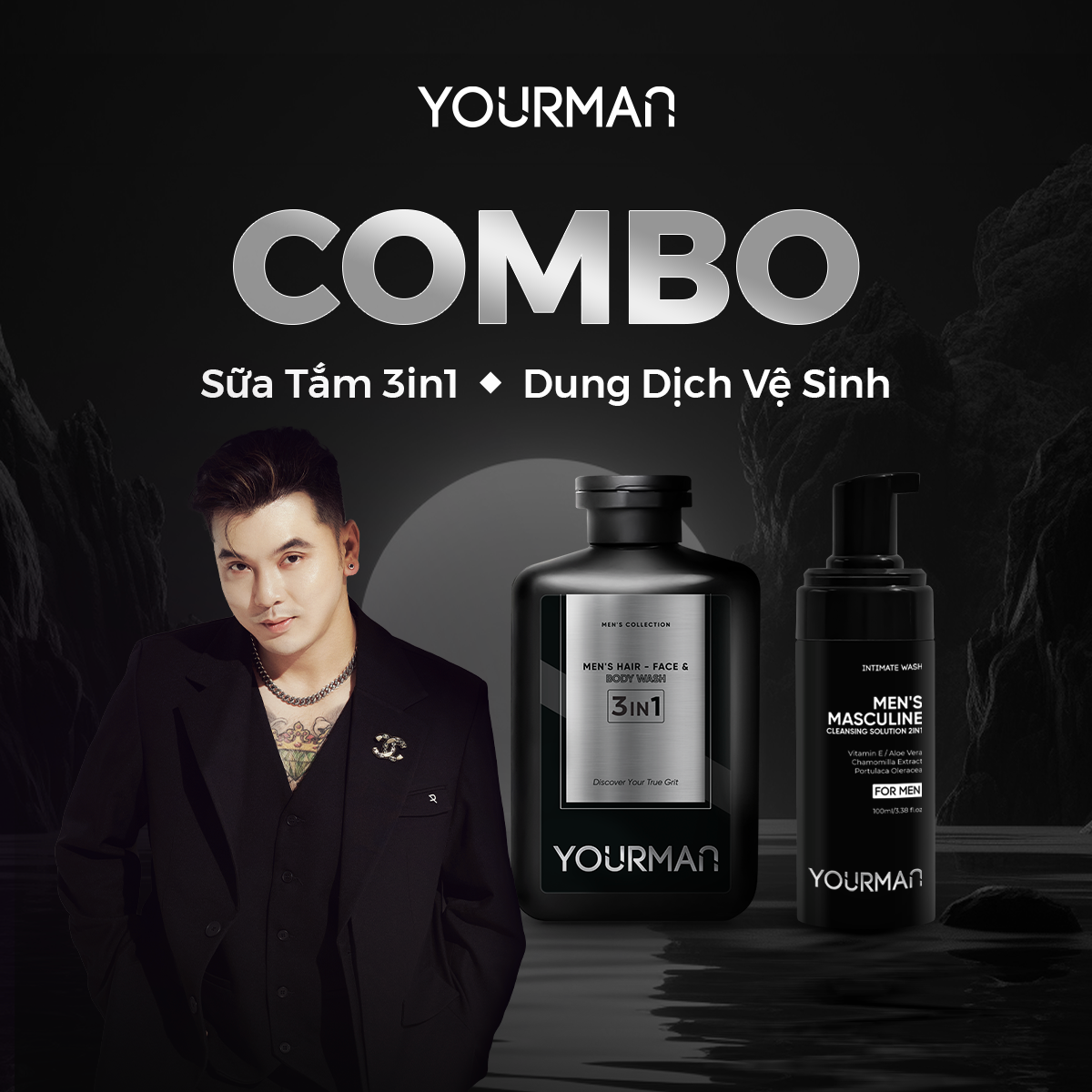  Combo Sữa Tắm Gội & DDVS Yourman 