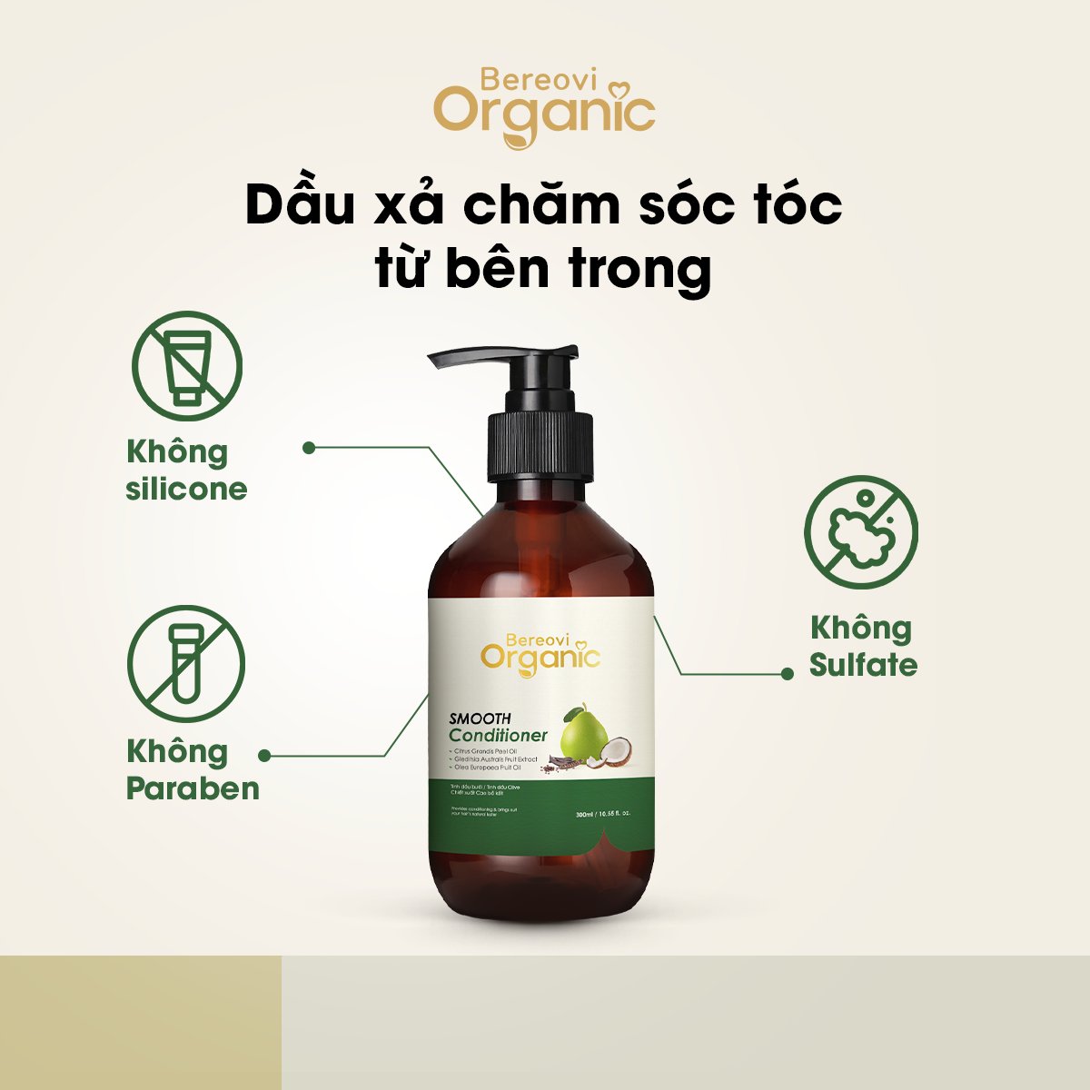  Bereovi - Dầu xả chăm sóc tóc từ bên trong 