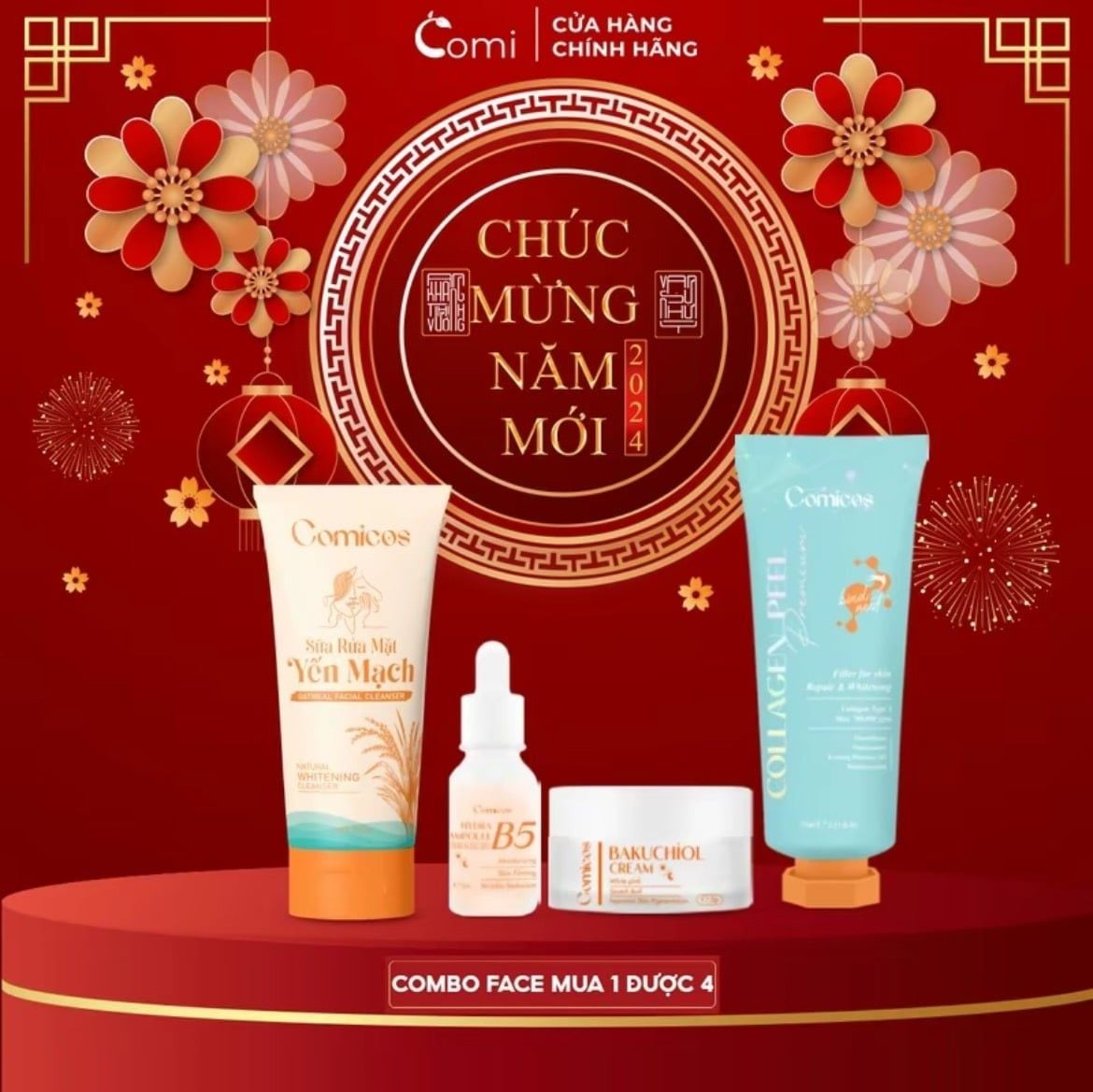  Comi - Combo Peel da 4K + SRM yến mạch 