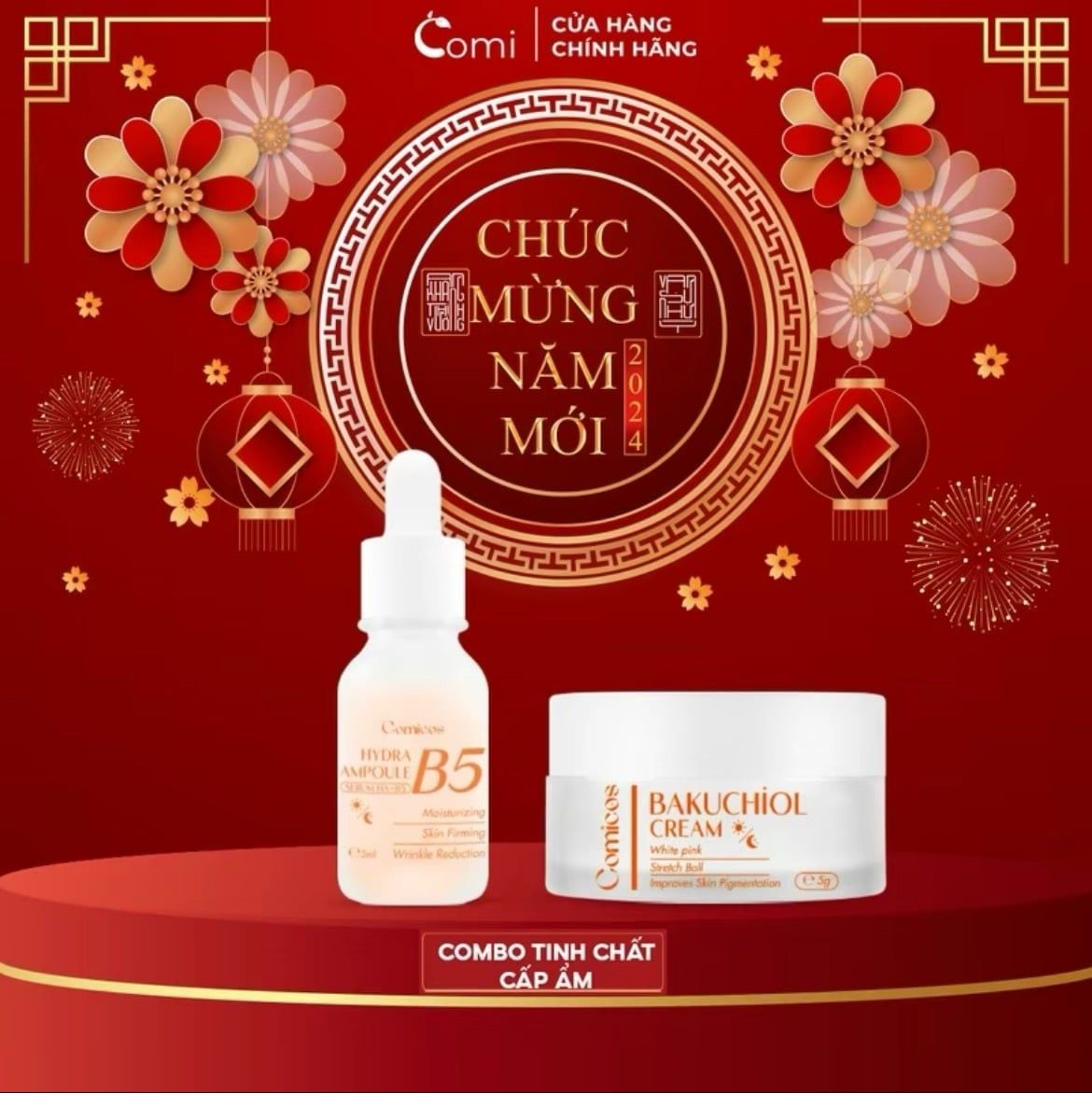  Comi - Combo Serum B5 + kem dưỡng Bakuchiol 