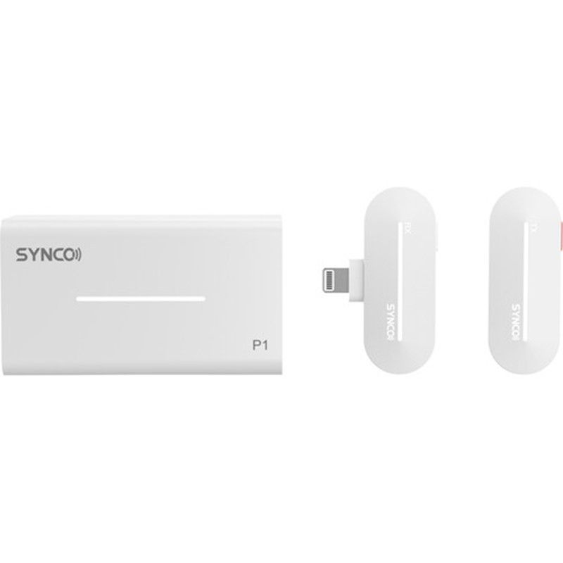 Synco P1SL / Micro Thu Âm Không Dây 1 Người Dùng cho iPhone jack Lightning (Màu Trắng)