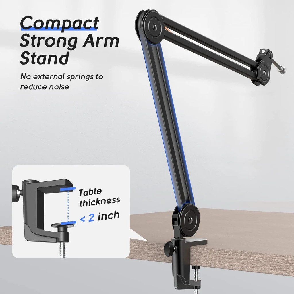 Fifine BM63 Boom Arm Stand 15,5'', Tải trọng lên đến 2kg