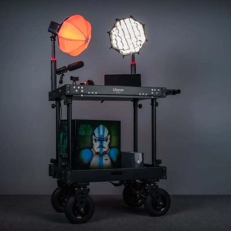 Ulanzi CAR01 Photography Cart - Xe đẩy thiết bị lưu trữ 2 tầng