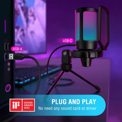 Fifine A6V USB Micro RGB Cho Gaming