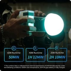 Zhiyun Molus X60 RGB đèn cầm tay 60W nhỏ gọn