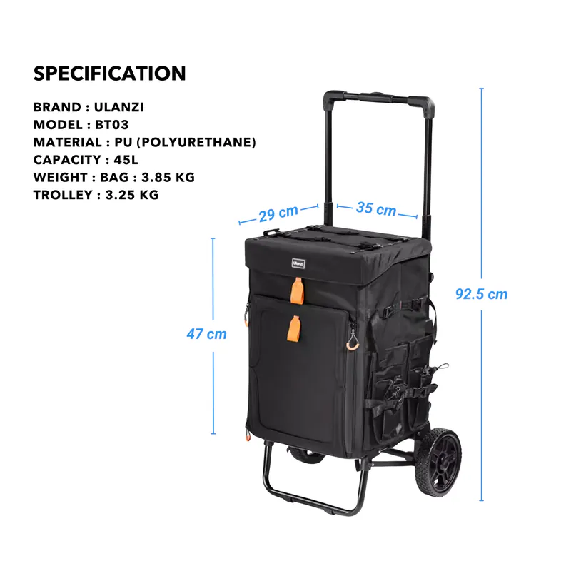 Xe đẩy chụp ảnh Ulanzi BT03